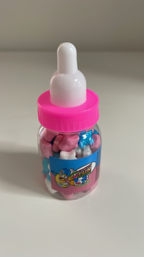 Sweet and Candy Roze Babyflesje met Snoepjes 40gr | per stuk