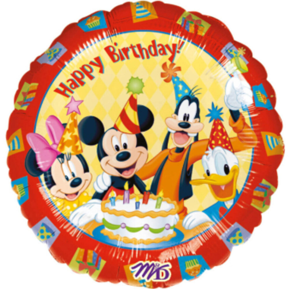 Folat Mickey & Minnie Mouse Folienballon „Alles Gute zum Geburtstag“ 45 cm | pro Stück