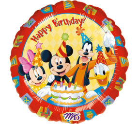 Folat Mickey & Minnie Mouse Folie Ballon Happy Birthday 45cm | per stuk Folat Mickey & Minnie Mouse Folie Ballon Happy Birthday 45cm | per stuk