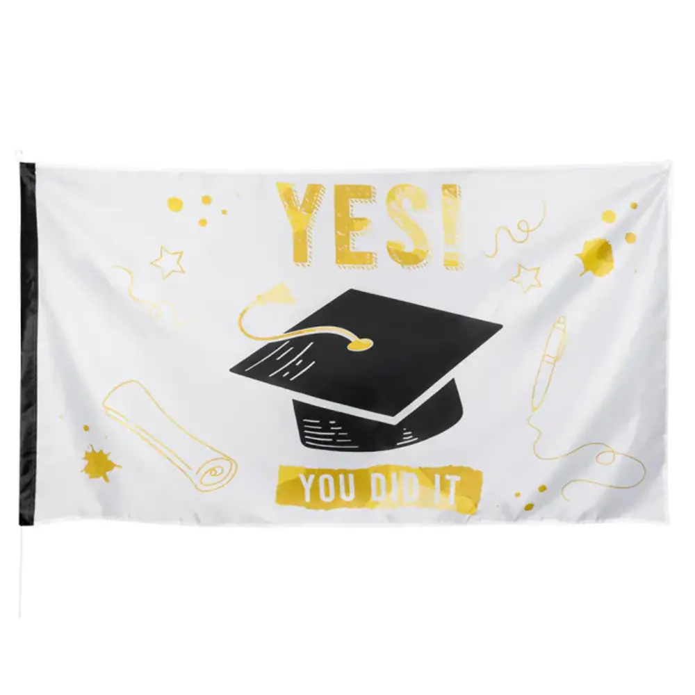 Boland Vlag Geslaagd Yes You Did It 90x150cm | per stuk Boland Vlag Geslaagd Yes You Did It 90x150cm | per stuk