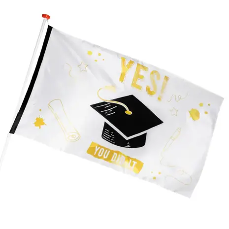 Boland Vlag Geslaagd Yes You Did It 90x150cm | per stuk Boland Vlag Geslaagd Yes You Did It 90x150cm | per stuk
