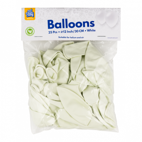 Paper Dreams Weiße Luftballons, 30 cm | 10, 25, 50 oder 100 Stück