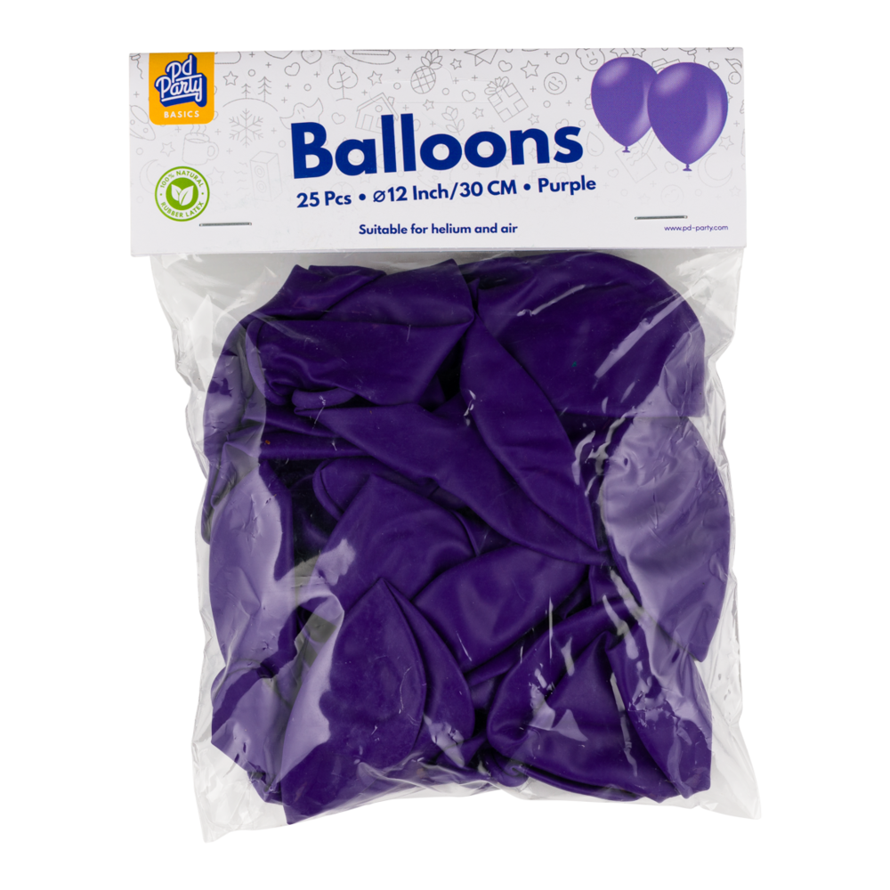 Paper Dreams Paarse ballonnen 30cm | 10, 25, 50 of 100 stuks Paper Dreams Paarse ballonnen 30cm | 10, 25, 50 of 100 stuks