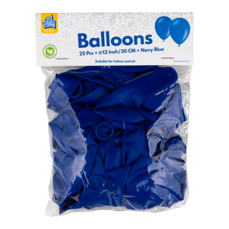 Paper Dreams Ballons bleu foncé 30 cm | 10, 25, 50 ou 100 pièces