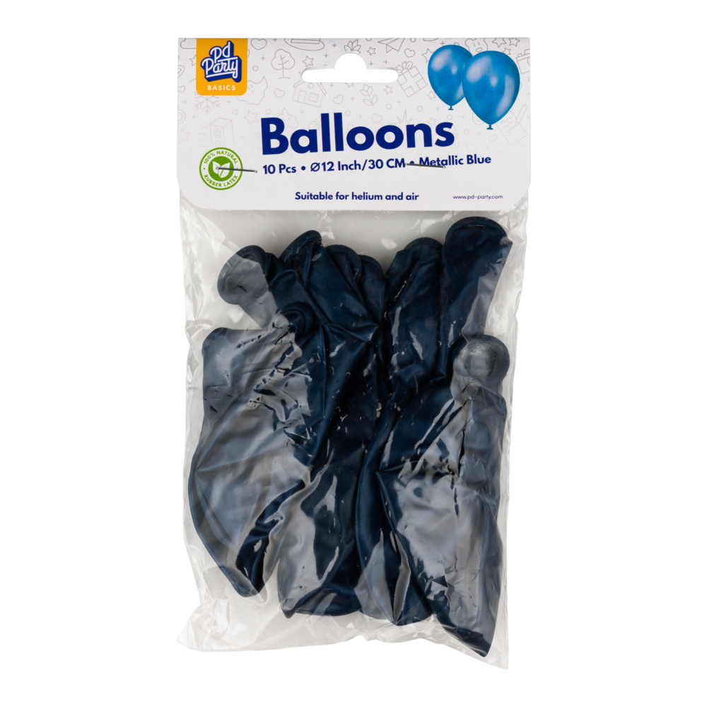 Paper Dreams Dunkelblaue Metallic-Luftballons, 30 cm | 10, 25, 50 oder 100 Stück