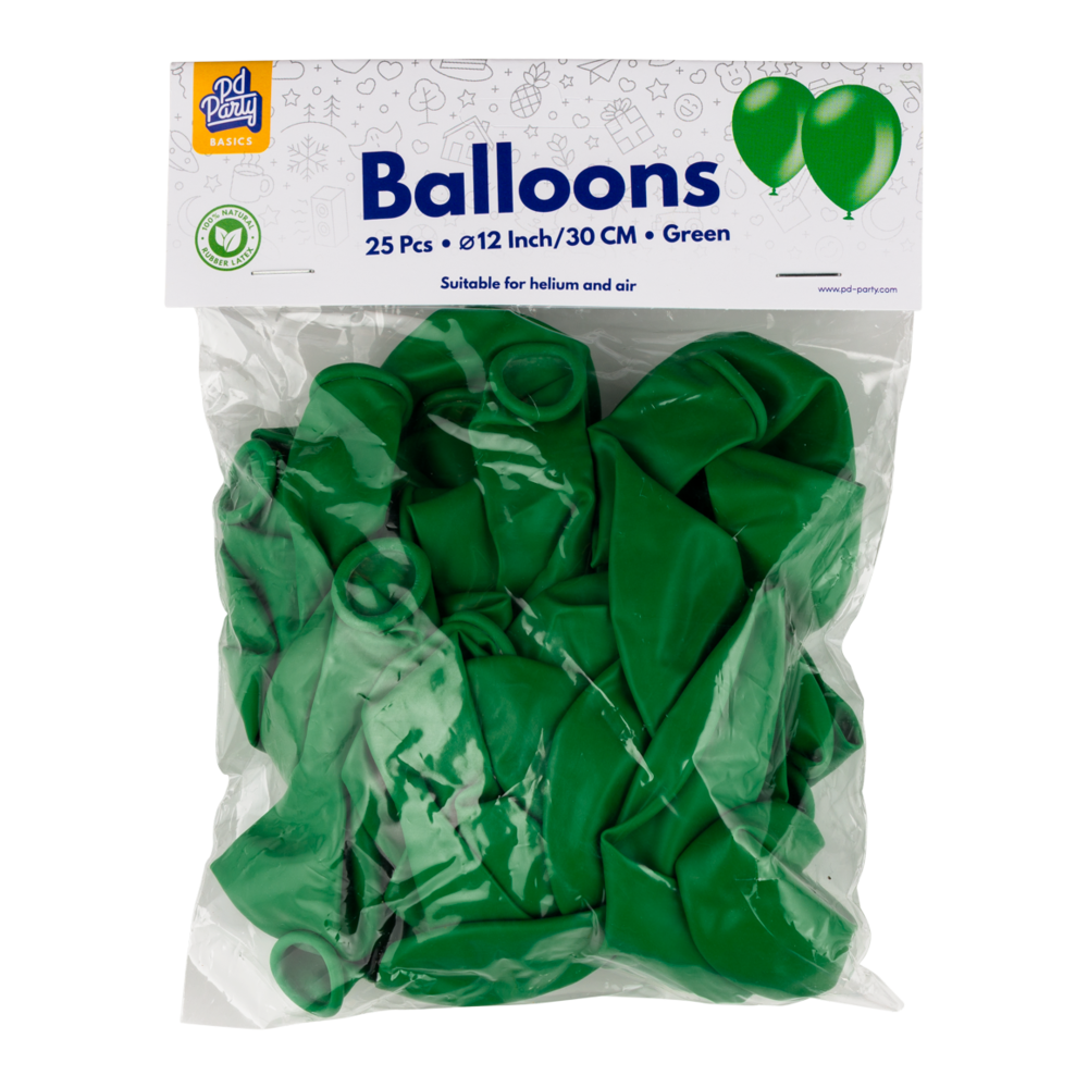 Paper Dreams Groene Ballonnen 30cm | 10, 25, 50 of 100 stuks Paper Dreams Groene Ballonnen 30cm | 10, 25, 50 of 100 stuks