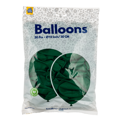 Paper Dreams Donkergroene ballonnen 30cm | 10, 25, 50 of 100 stuks Paper Dreams Donkergroene ballonnen 30cm | 10, 25, 50 of 100 stuks