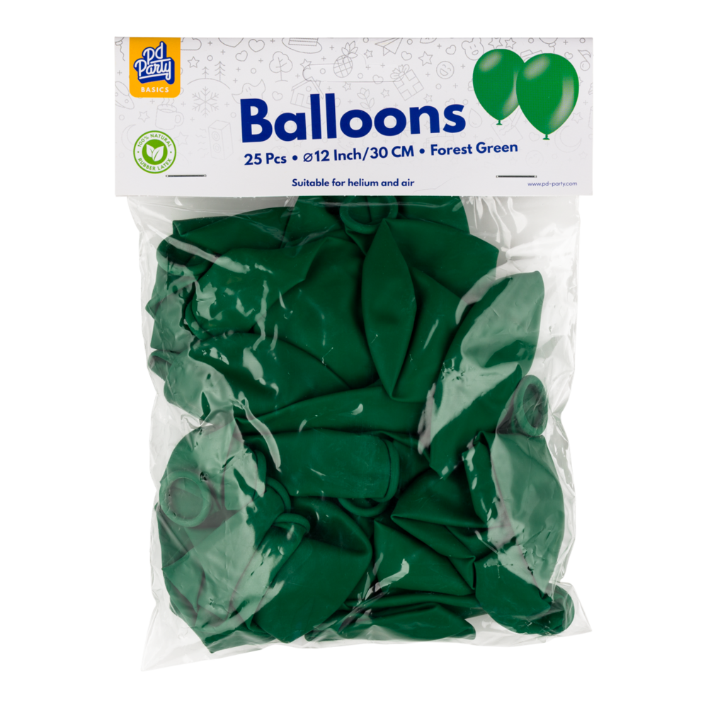 Paper Dreams Donkergroene ballonnen 30cm | 10, 25, 50 of 100 stuks Paper Dreams Donkergroene ballonnen 30cm | 10, 25, 50 of 100 stuks