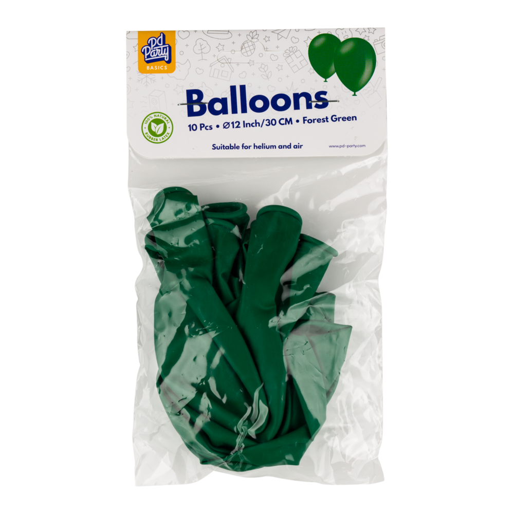 Paper Dreams Donkergroene ballonnen 30cm | 10, 25, 50 of 100 stuks Paper Dreams Donkergroene ballonnen 30cm | 10, 25, 50 of 100 stuks