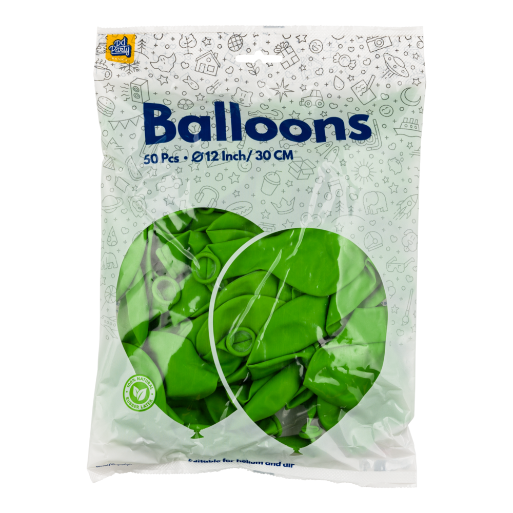 Paper Dreams Lime Groene Ballonnen 30cm | 10, 25, 50 of 100 stuks Paper Dreams Lime Groene Ballonnen 30cm | 10, 25, 50 of 100 stuks