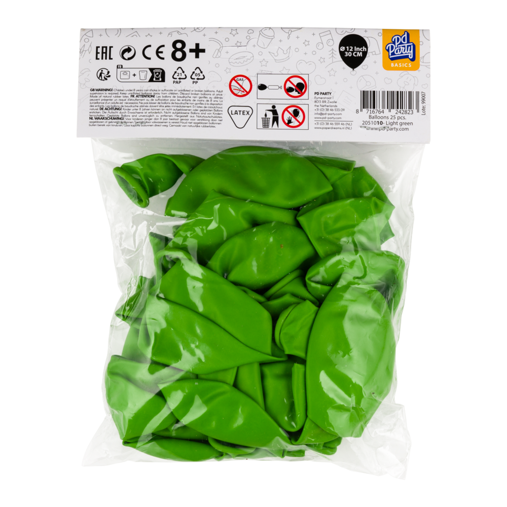 Paper Dreams Lime Groene Ballonnen 30cm | 10, 25, 50 of 100 stuks Paper Dreams Lime Groene Ballonnen 30cm | 10, 25, 50 of 100 stuks