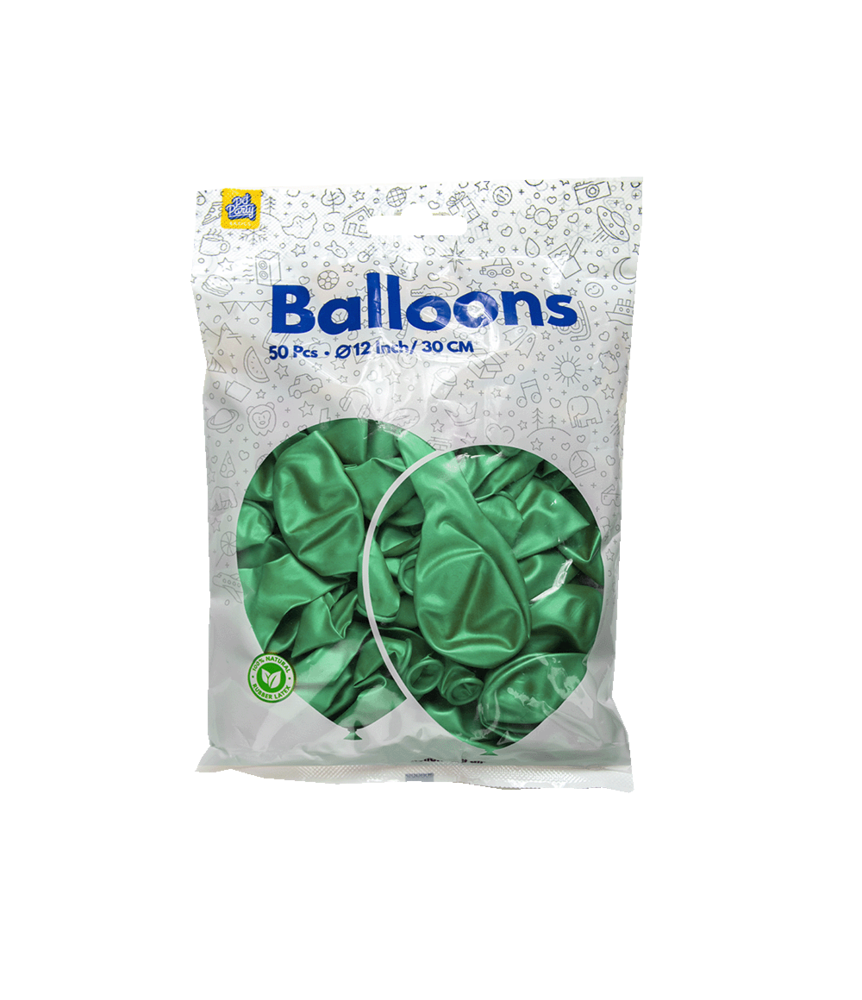 Paper Dreams Dark Green Metallic Balloons 30cm | 10, 25, 50 or 100 pieces