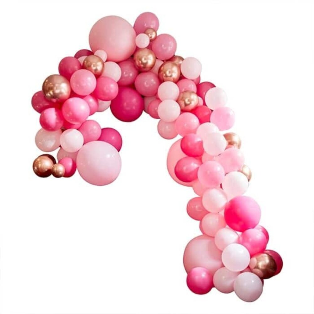 Ginger Ray Arche de ballons DIY de luxe rose et or rose 12 m | par kit
