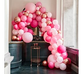 Ginger Ray Balloon Arch DIY Luxury Pink and Rose Gold 12mtr | per kit