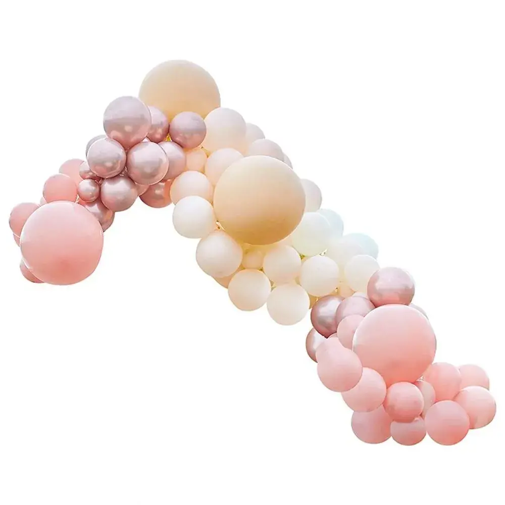 Ginger Ray Luxury DIY Balloon Arch Blue and Chrome Gold 12 meters | per kit - Copy