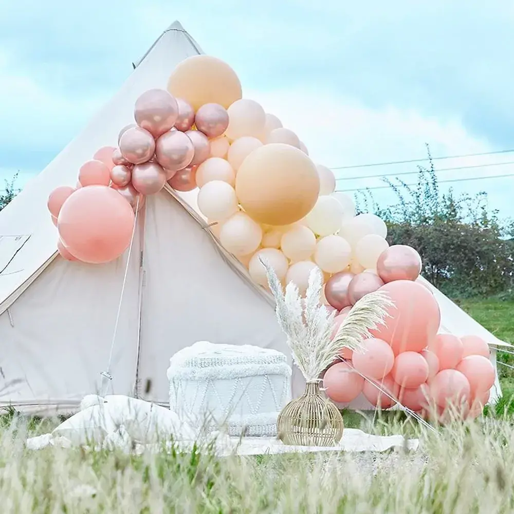 Ginger Ray Arche de ballons de luxe à monter soi-même, bleue et or chromé, 12 mètres | par kit - Copie