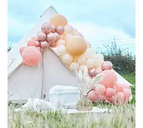 Ginger Ray Luxuriöser Ballonbogen zum Selbermachen in Roségold und Nude, 12 m | pro Set