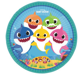 Amscan Baby Shark Borden 23cm | 8 stuks Amscan Baby Shark Borden 23cm | 8 stuks