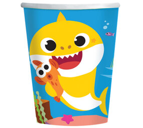 Amscan Baby Shark Becher 250 ml | 8 Stück