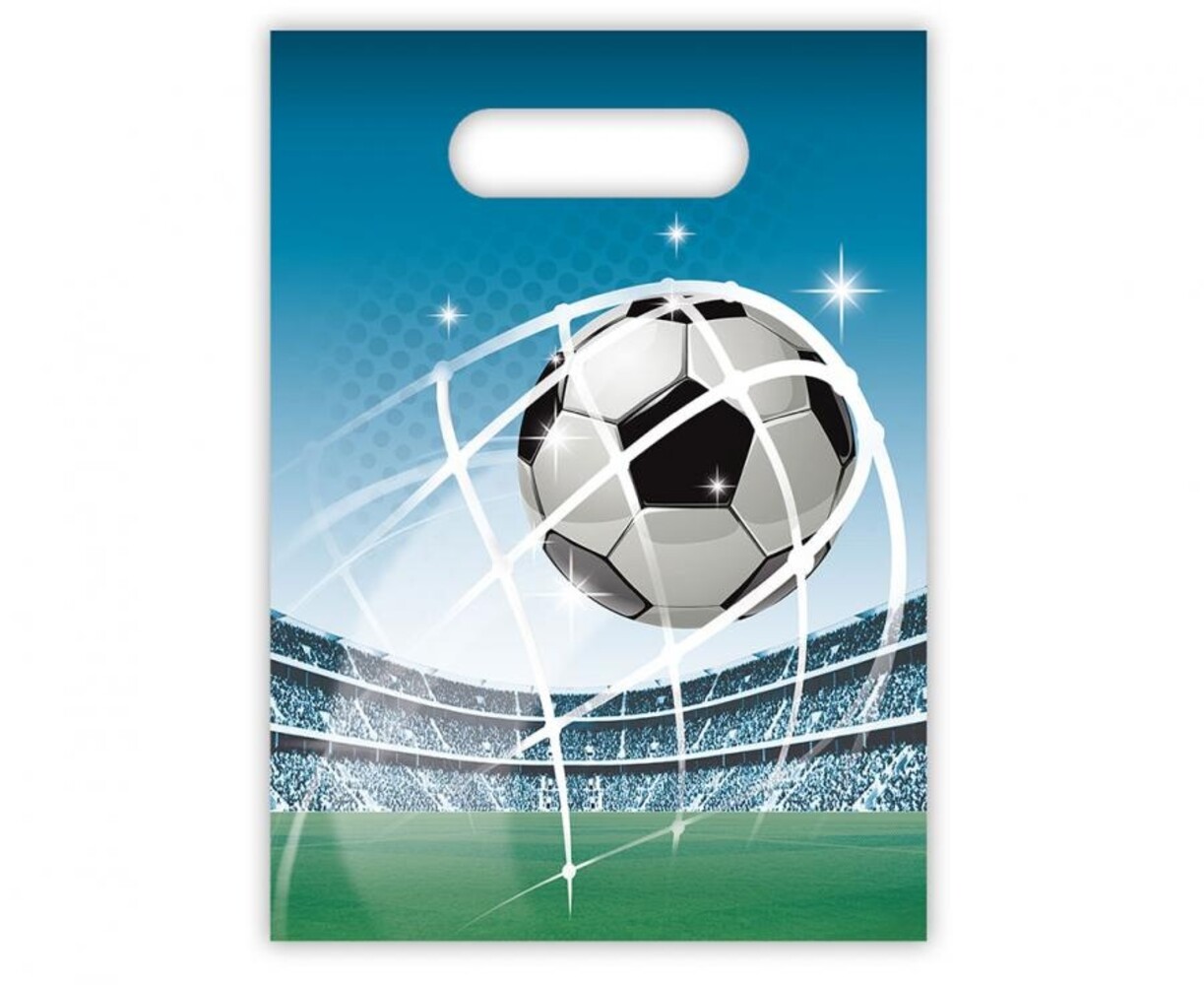 Procos Party Football Party Bags Soccer Fans 16x22cm | 6 pieces