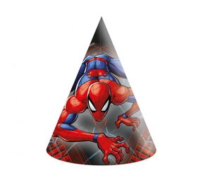 Procos Party Spiderman-Partyhüte „World of Webs“ | 6 Stück