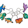 LG Imports Dinosaur Keychain | 12 pieces
