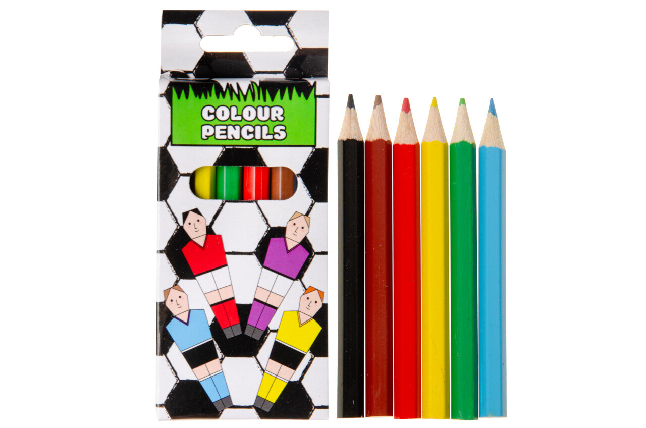 LG Imports Crayons de couleur sur le thème du football, 9 cm | 24 boîtes
