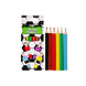 LG Imports Crayons de couleur sur le thème du football, 9 cm | 24 boîtes