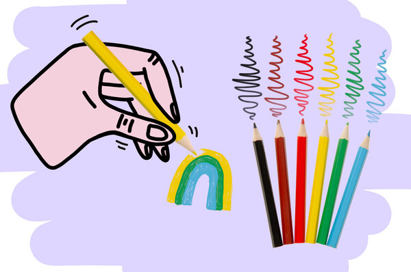 LG Imports Crayons de couleur arc-en-ciel 9 cm | 24 boîtes