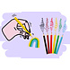 LG Imports Crayons de couleur arc-en-ciel 9 cm | 24 boîtes