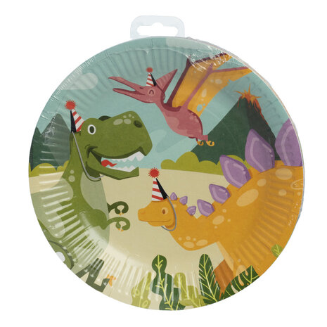 Boland Dinosaurier-Partyteller 23 cm | 10 Stück