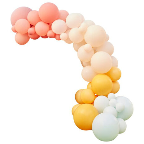 Ginger Ray Ballonbogen zum Selbermachen, gedeckte Pastellfarben, 4 m | pro Set
