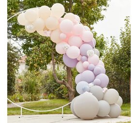 Ginger Ray Ballonboog DIY Grijs Lila Roze 4mtr | per kit Ginger Ray Ballonboog DIY Grijs Lila Roze 4mtr | per kit