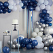 Ginger Ray Arche de ballons de luxe argentée et bleue à monter soi-même, 12 mètres | par kit