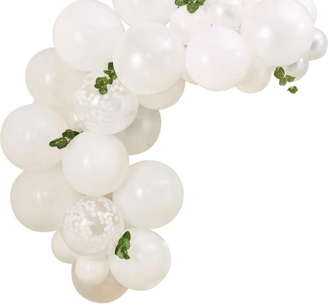 Ginger Ray Arche de ballons à faire soi-même en eucalyptus blanc 3 m | par kit