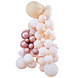 Ginger Ray Ballonbogen zum Selbermachen, Weiß, Pfirsichfarben, Roségold, 4 m | pro Set