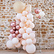 Ginger Ray Ballonbogen zum Selbermachen, Weiß, Pfirsichfarben, Roségold, 4 m | pro Set