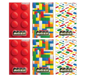 Henbrandt Lego Notitieboekje 5,5x9cm | 12 stuks Henbrandt Lego Notitieboekje 5,5x9cm | 12 stuks