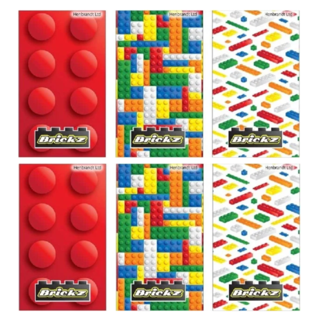 Henbrandt Lego Notitieboekje 5,5x9cm | 12 stuks Henbrandt Lego Notitieboekje 5,5x9cm | 12 stuks