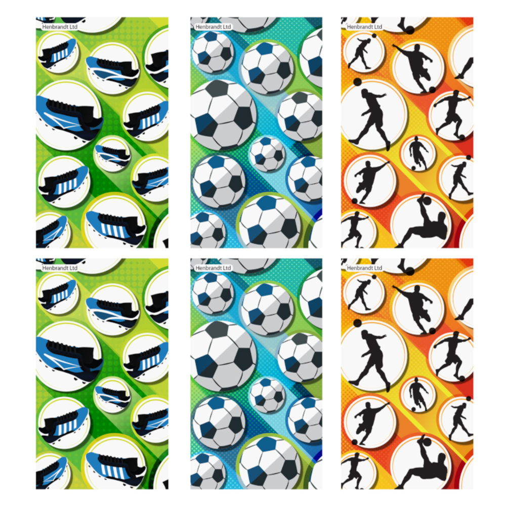 Henbrandt Fußball-Notizbuch 5,5 x 9 cm | 12 Stück