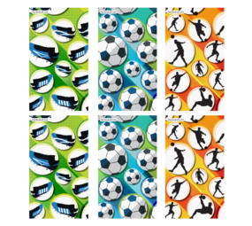 Henbrandt Carnet de football 5,5 x 9 cm | 12 pièces