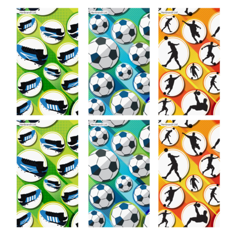 Henbrandt Voetbal Notitieboekje 5,5x9cm | 12 stuks Henbrandt Voetbal Notitieboekje 5,5x9cm | 12 stuks