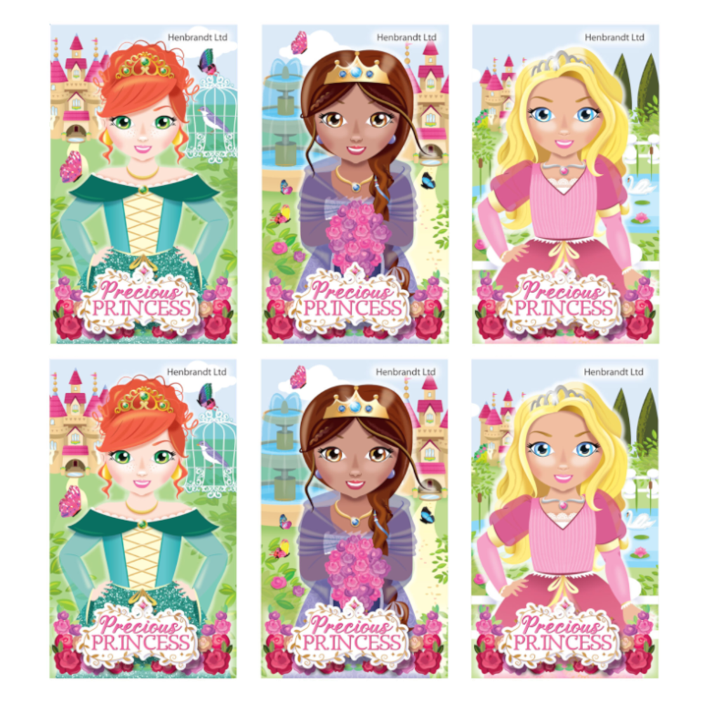 Henbrandt Princess Notebook 5.5x9cm | 12 pieces