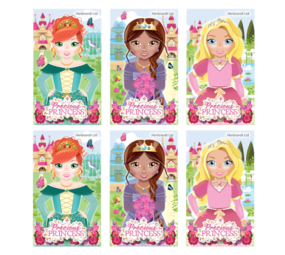 Henbrandt Carnet Princesse 5,5 x 9 cm | 12 pièces