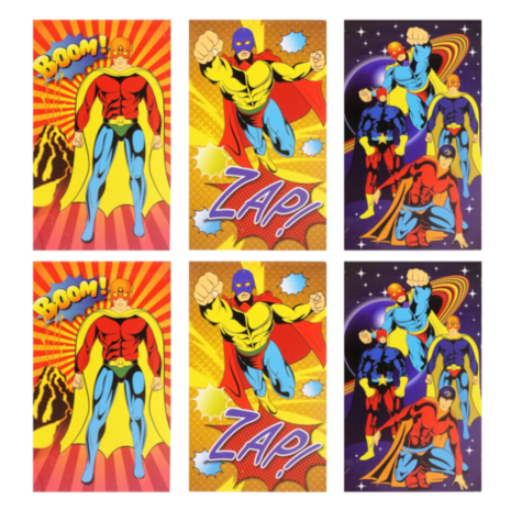 Henbrandt Superhelden Notitieboekje 5,5x9cm | 12 stuks Henbrandt Superhelden Notitieboekje 5,5x9cm | 12 stuks