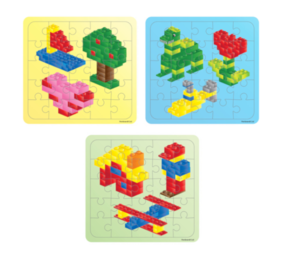Henbrandt Lego-Puzzle 13x13cm | 12 Teile