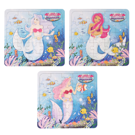 Henbrandt Zeemeermin Puzzel 13x13cm | 12 stuks Henbrandt Zeemeermin Puzzel 13x13cm | 12 stuks