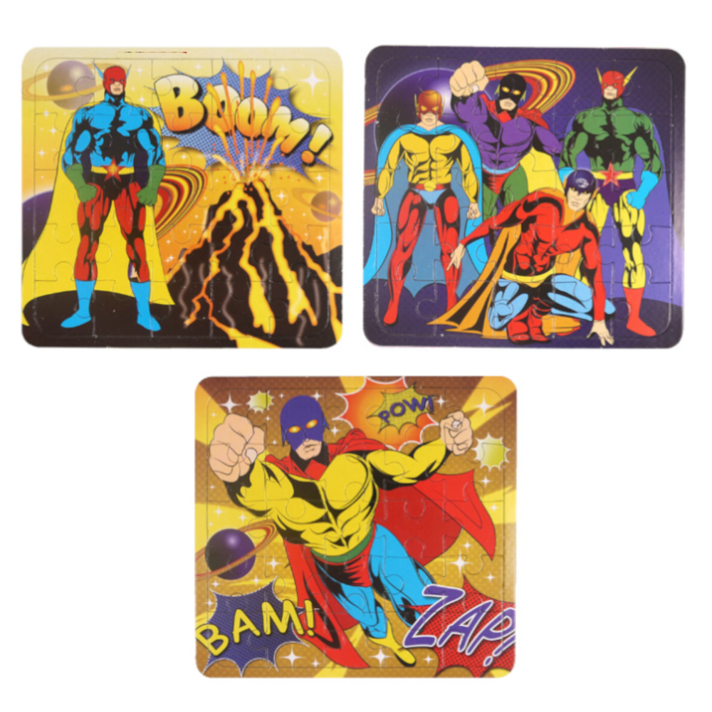 Henbrandt Superhelden Puzzel 13x13cm | 12 stuks Henbrandt Superhelden Puzzel 13x13cm | 12 stuks