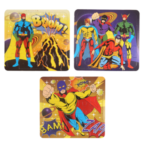 Henbrandt Superhelden-Puzzle 13x13cm | 12 Teile
