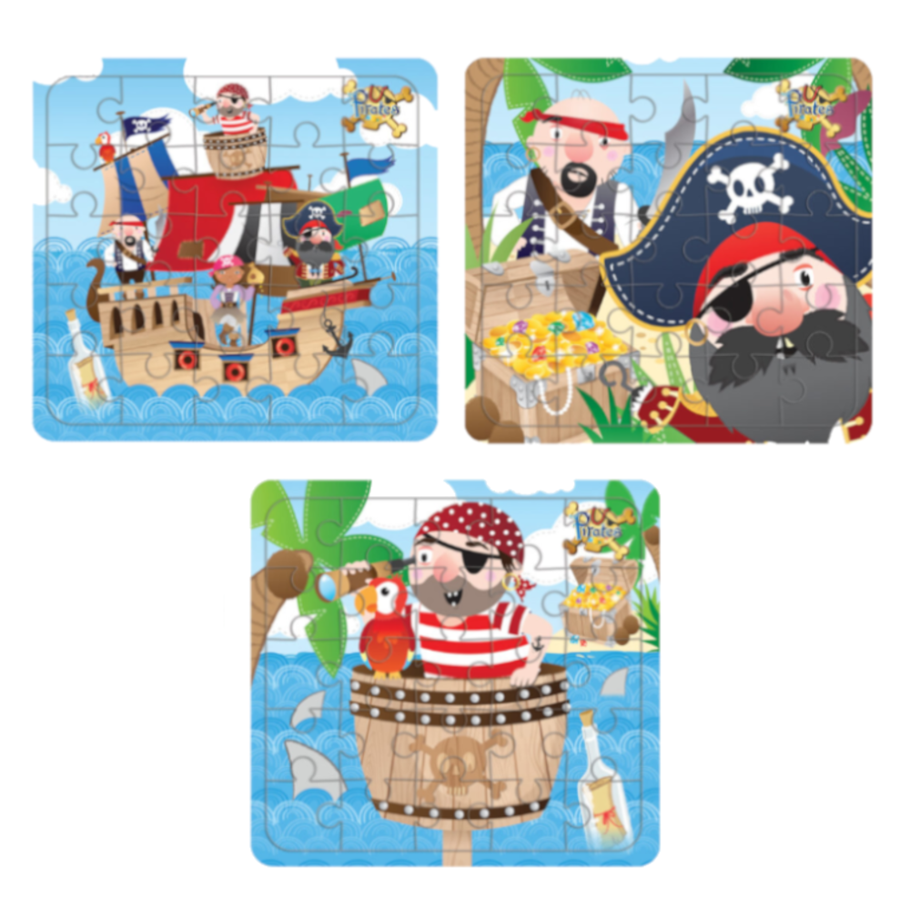 Henbrandt Puzzle Pirate 13x13cm | 12 pièces